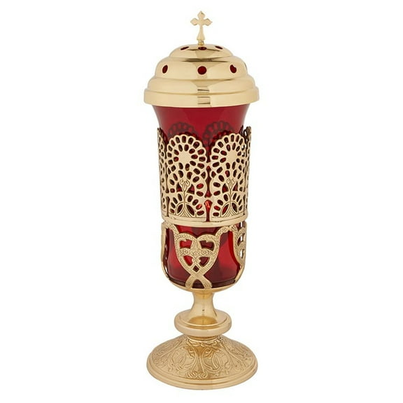 Ornate Brass Sanctuary Lamp