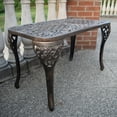 thumbnail image 1 of Ornate Cast Aluminum Metal Rectangular Bronze Patio Coffee Table, 1 of 4
