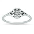 thumbnail image 1 of Ornate Celtic Triquetra Knot Ring .925 Sterling Silver Band Jewelry Female Male Unisex Size 6, 1 of 4
