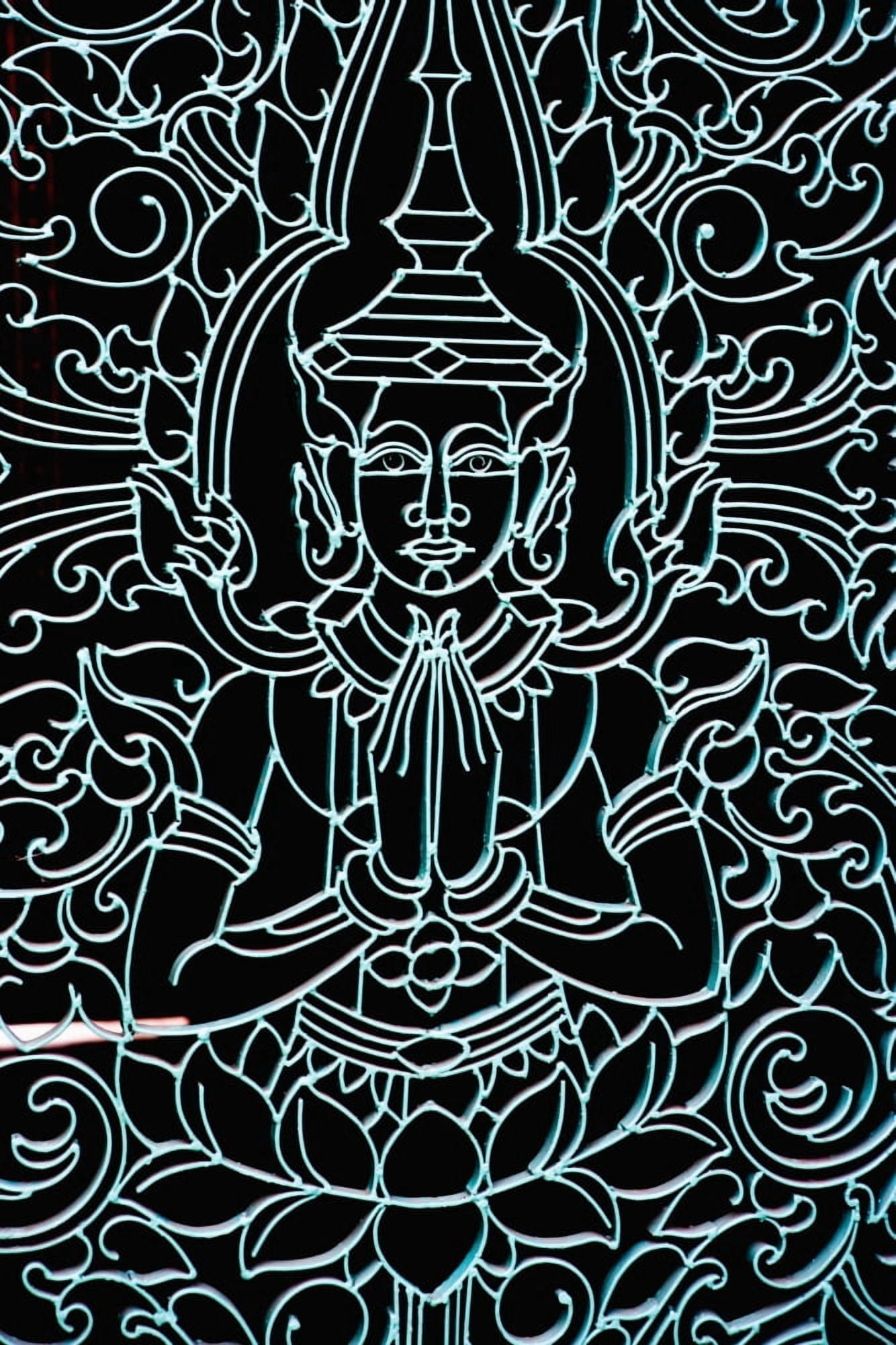 Ornate Detail On Doorway In Royal Palace Phnom PenhCambodia Canvas Art - Toby Adamson Design Pics (12 x 19)