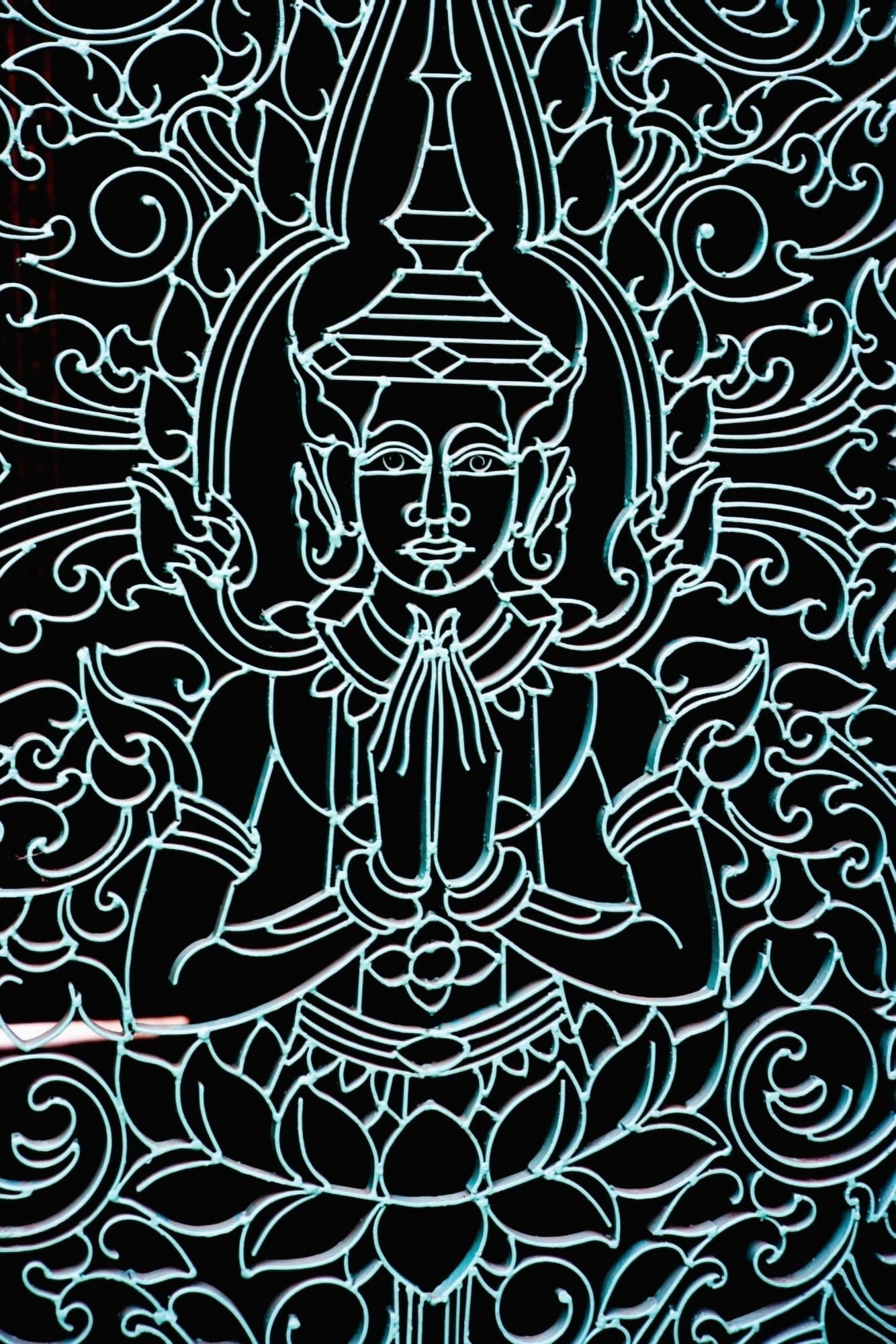 Ornate Detail On Doorway In Royal Palace Phnom PenhCambodia Canvas Art - Toby Adamson Design Pics (24 x 38)