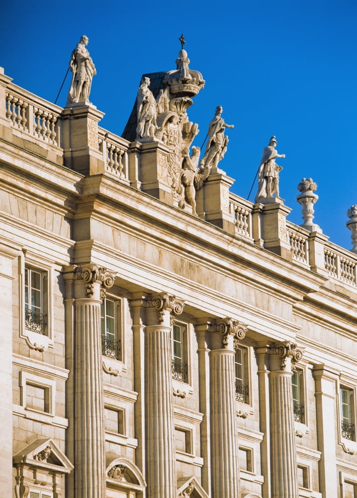 Ornate Exterior Of Palacio Real Royal Palace Canvas Art - Ian Cumming Design Pics (26 x 36)
