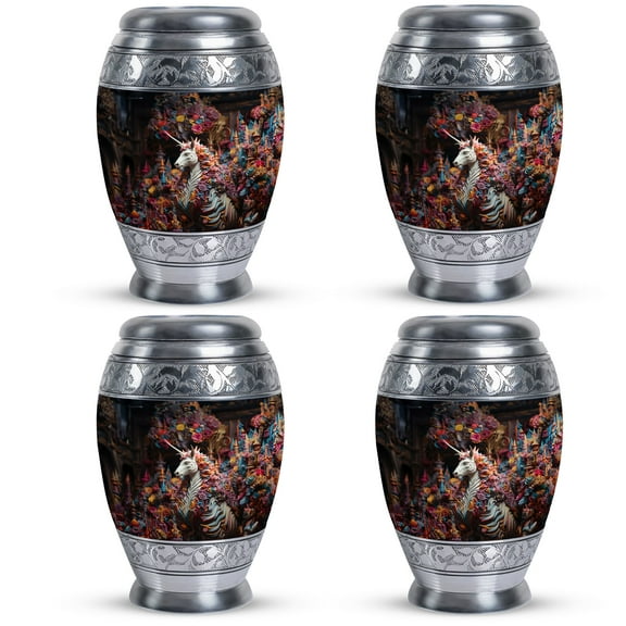 Ornate Fantasy Urns For Ashes Adult Female Mom - Memorial Urns For Human Ashes - Cremation Urns For Human Ashes Adult Female - Urns For Ashes Keepsake - Burial Urns For Ashes (Size -3",4pc)