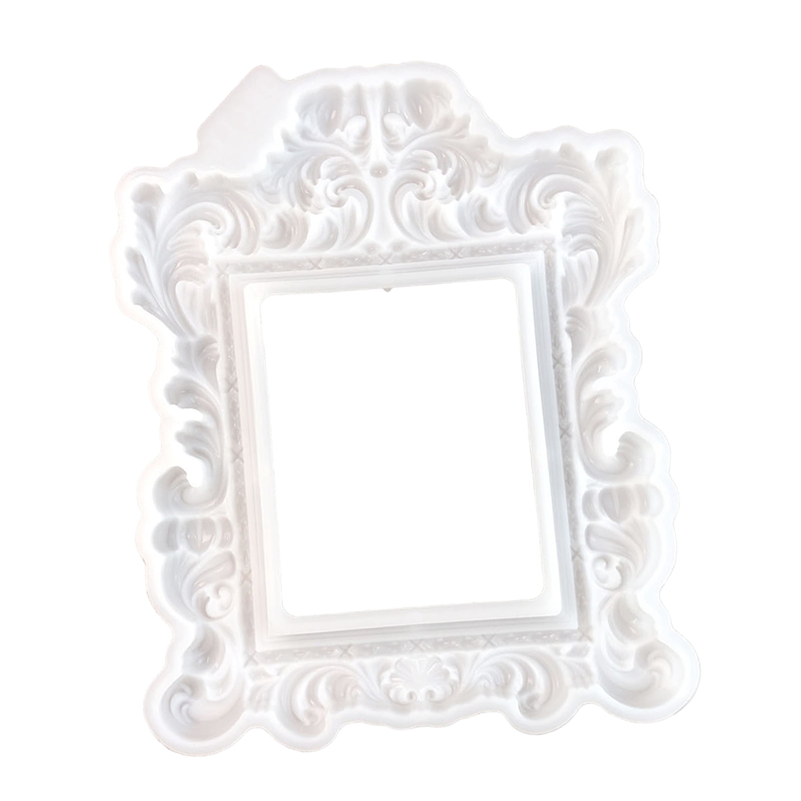 Ornate Floral Photo Frame Mold Flexible Silicone Casting Tray with ...