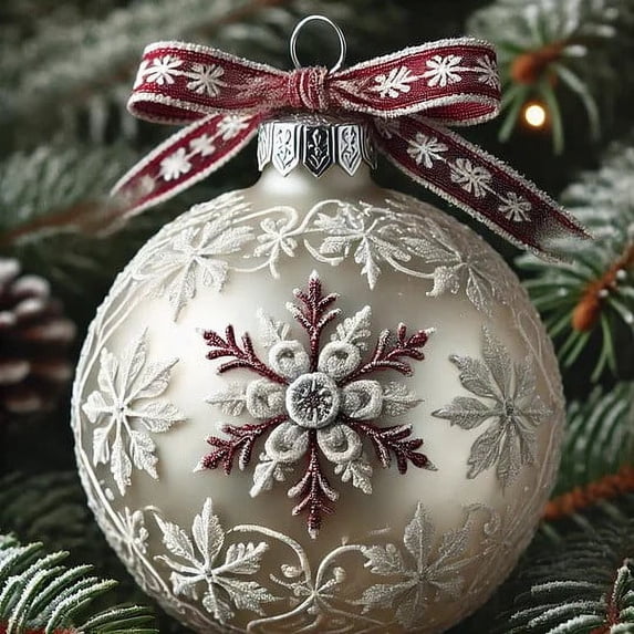 Ornate Gold Floral Christmas Ornament, 3.94 inch Hand Embellished ...
