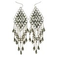 thumbnail image 1 of Ornate Gold-Tone French Hook Dangle Earrings Faceted Accents For Women TME502, 1 of 1