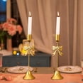 thumbnail image 1 of Ornate Iron Metal Candlestick Holder For Romantic Table Settings, A Decorative Prop For Candlelight Dinners And Enhancing Home Table Decor During Holidays And Special Occasions, 1 of 6