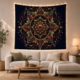 thumbnail image 1 of Ornate Jewel Mandala in Cosmic Night, Regal Mystical Boho for Boho Decor Lovers, Bohemian Wall Art, Housewarming Gift, Tapestry Wall Hanging for Bedroom, Living Room and Dorm, 1 of 7