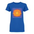 thumbnail image 1 of Ornate Lion Head Design Shaped T-Shirt Women -Image by Shutterstock, Female Large, 1 of 2