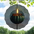 thumbnail image 1 of Ornate Metal Hanging Wind Spinners with Concentric Patterns - Stunning Wind Chimes for Your Yard and Garden Decor, 1 of 6