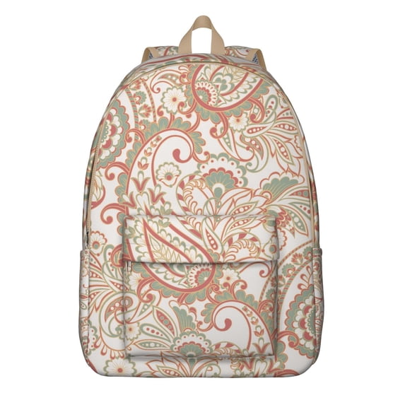 Ornate Paisley Pattern Backpack - Bohemian Spirit Bookbag for Her & Him, Reliable Zippers & Sturdy Material, Considerate Gift for a Classmate or Coworker