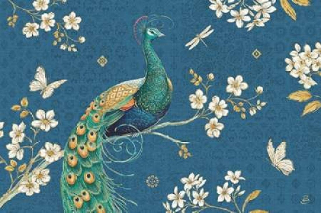 Ornate Peacock III Master Canvas Art - Brissonnet Daphne (12 x 18)
