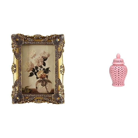 Ornate Picture Frame Baroque Frame Decorative Ginger Jar High Quality Ceramic for Wedding Table Display