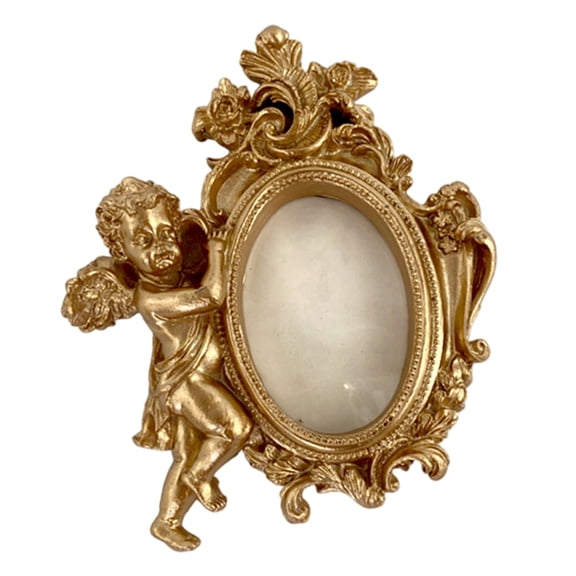 Ornate Resin Wall And Tabletop Photo Frame Victorian Theme Cherub Sculpture Picture Frame Home Offices Decors