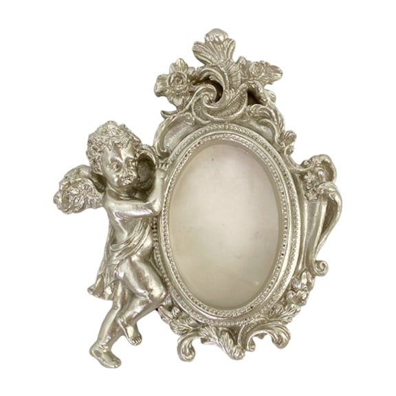 Ornate Resin Wall And Tabletop Photo Frame Victorian Theme Cherub Sculpture Picture Frame Home Offices Decors