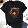 thumbnail image 1 of Ornate Rock and Roll Guitar Roses Unisex T-Shirt, 1 of 7
