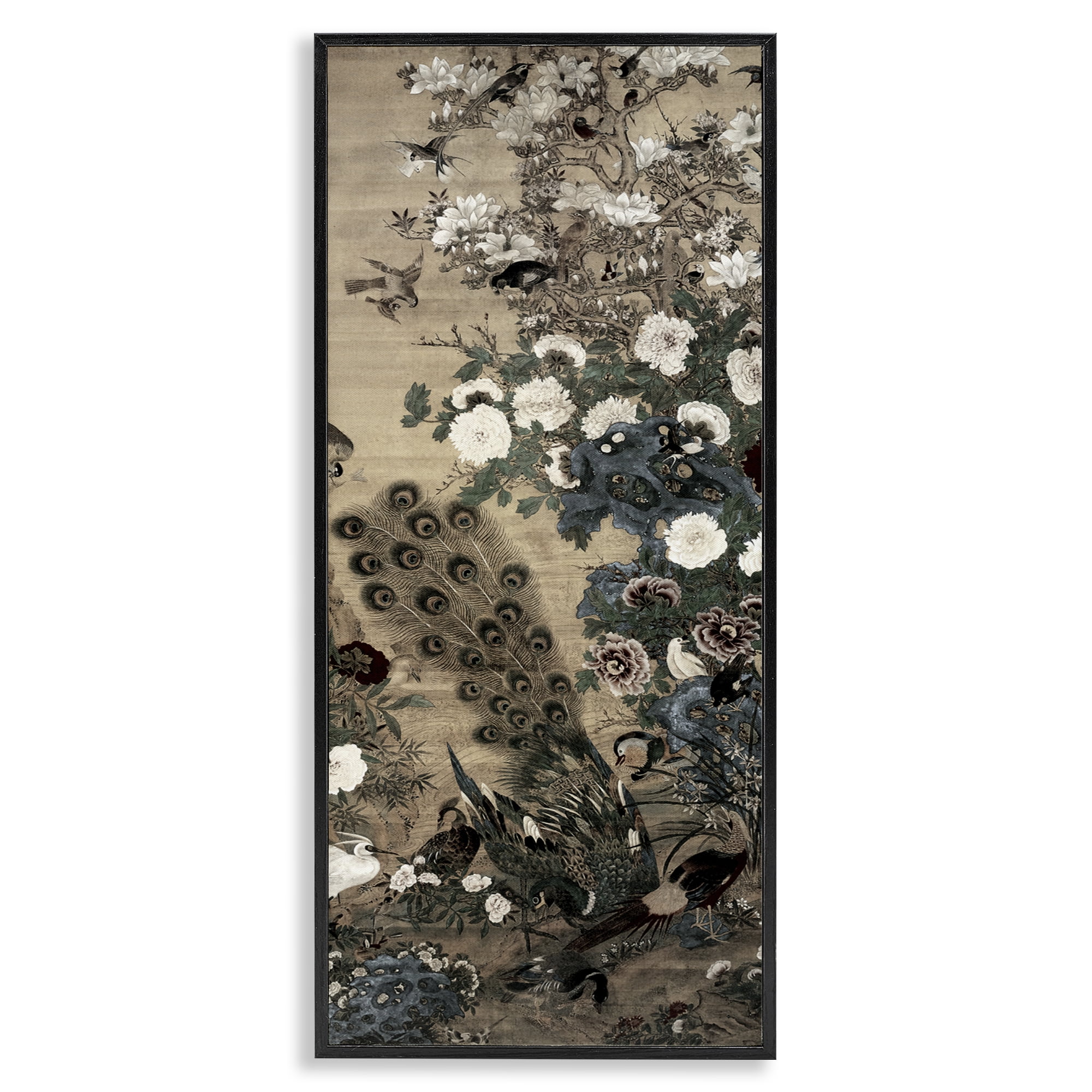 Ornate Silk And Moonlight Black Framed Giclee Art, design by Vintage Hustle