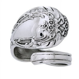 Spoon Ring Traditional Style Antiqued Sterling Silver Made in the USA Spoon Ring Traditional Style Antiqued Sterling Silver Made in the USA