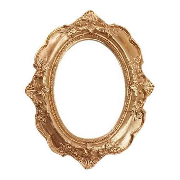 Ornate Textured Hand-Crafted Resin Picture Frame Tabletop Display Decorative Photo Frame Home Decor - Oval