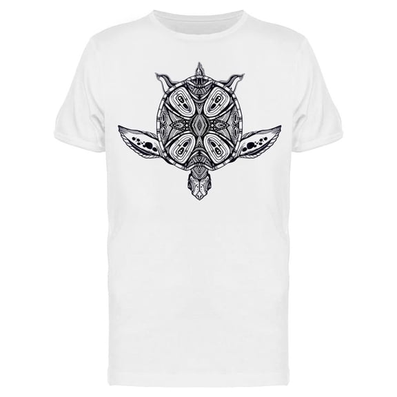 Ornate Tribal Sea Turtle T-Shirt Men -Image by Shutterstock, Male Medium