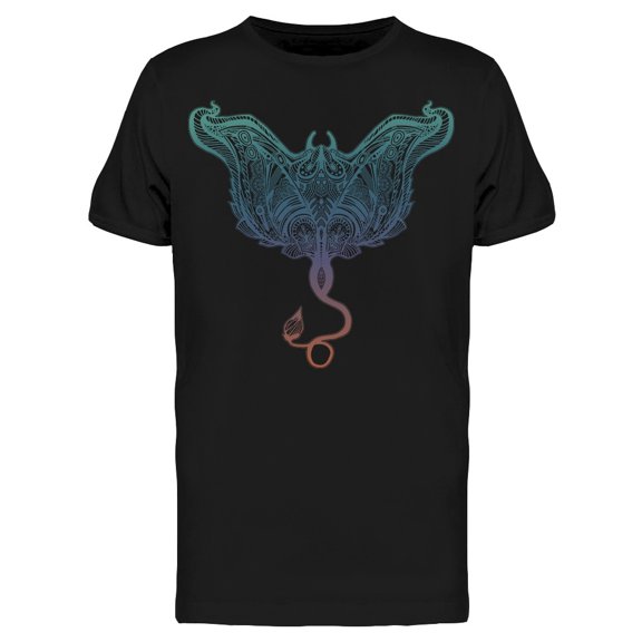 Ornate Tribal Stingray Sea Fish T-Shirt Men -Image by Shutterstock, Male Large