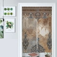 Ornate Vintage Patterned Design Door Curtain Nordic Living Room