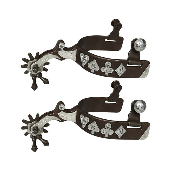 Ornate Western Styles Equestrians Spurs Handmade Western Antiqued Metal Spurs