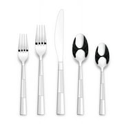 Ornative Flatware - ALOYSIUS - 18/0 Stainless Steel, Sand Two-tone Silver Finish, 20pc Set, Service for 4