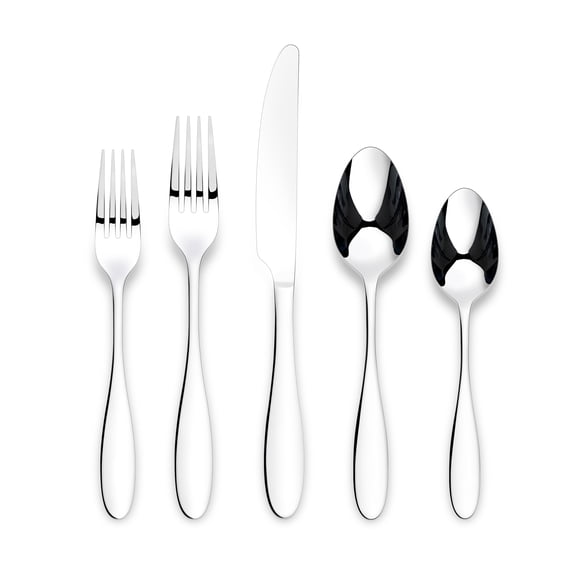 Ornative Flatware Amadea 18/0 Stainless Steel 20 Pieces Flatware Set - 10.63" H x 6.69" W x 2.76" D Mirror