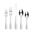thumbnail image 1 of Ornative Flatware - PHINEAS - 18/0 Stainless Steel, Sand Two-tone Silver Finish, 20pc Set, Service for 4, 1 of 8