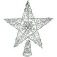 thumbnail image 1 of Ornativity Swirl Design Sparkle Star Silver Metal Christmas Tree Topper, 1.5", 1 of 10