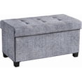 thumbnail image 1 of Ornavo Home 30 Inch Folding Storage Ottoman with Storage Bench, Large Storage Ottoman Bench, Storage Chest, Foot Rest Stool, Bedroom Bench with Storage, 1 of 5
