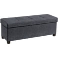 thumbnail image 1 of Ornavo Home 43 Inch Folding Storage Ottoman with Storage Bench, Long Large Storage Ottoman Bench, Storage Chest, Foot Rest Stool, Bedroom Bench with Storage, 1 of 5