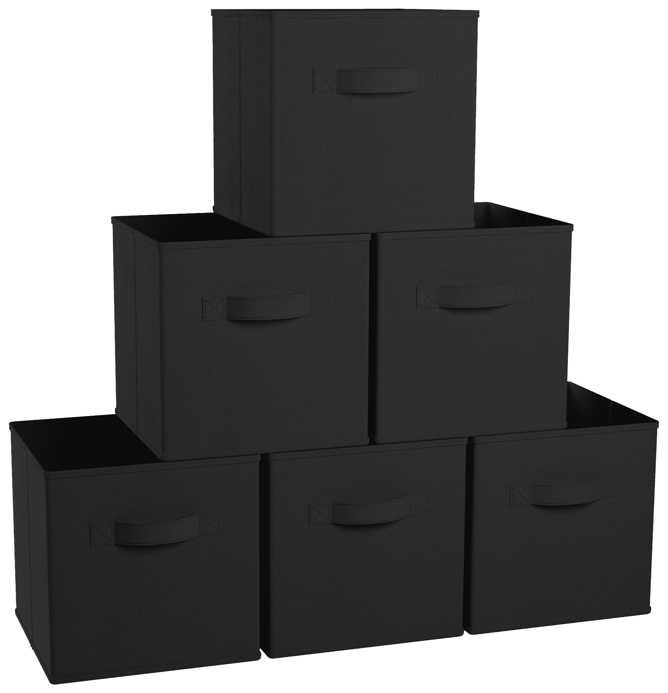 Household Essentials 2pc 12 X 13 Fabric Storage Bin Set Black Mix : Target