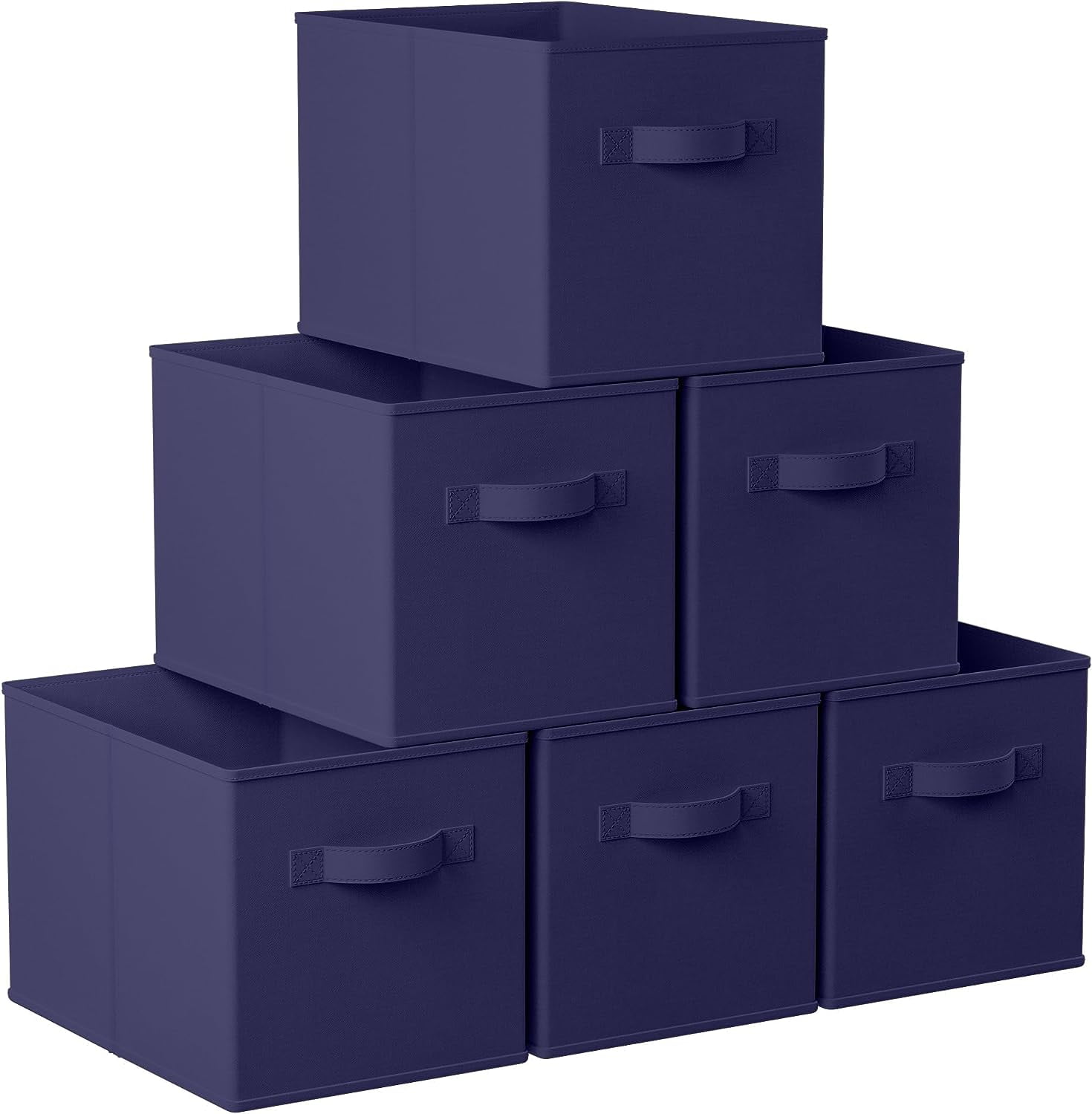 Ornavo Home Foldable Collapsible Storage Box Bins Shelf Basket Cube Organizer With Dual Handles