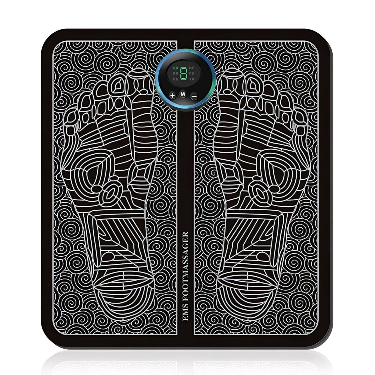 Ornexis EMS Plate Foot Massager for Muscle Relaxation, 8 Modes & 19 Levels of Massage Intensity, LCD Display Screen, USB Rechargeable