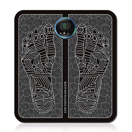 Ornexis EMS Plate Foot Massager for Muscle Relaxation, 8 Modes & 19 Levels of Massage Intensity, LCD Display Screen, USB Rechargeable