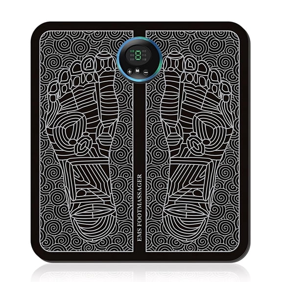 Ornexis EMS Plate Foot Massager for Muscle Relaxation, 8 Modes & 19 Levels of Massage Intensity, LCD Display Screen, USB Rechargeable