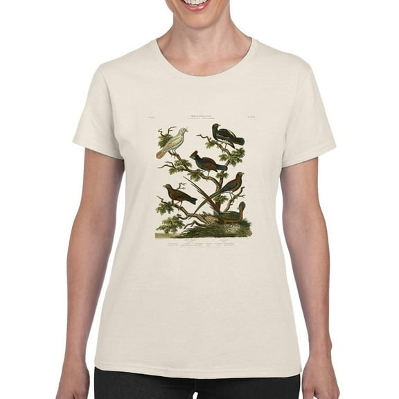 Ornithology Ii T-Shirt Women -Sydenham Edwards Designs, Female XX-Large