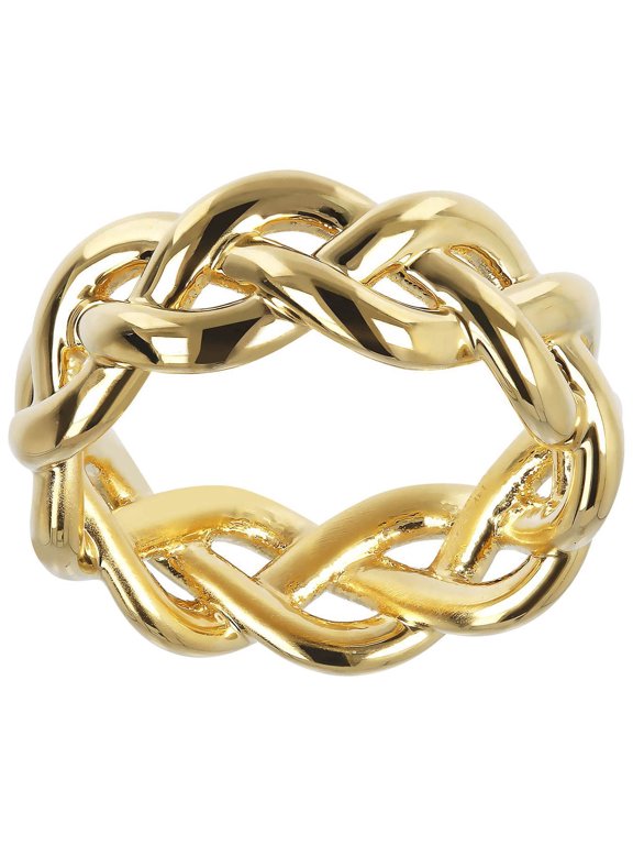 Polished Braided Band Ring, Size 10