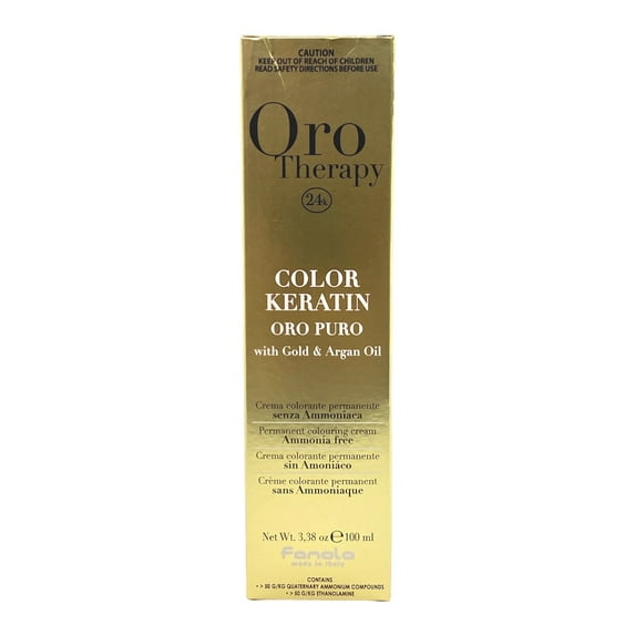 Fanola Oro Therapy Color Keratin 6/5 Dark Blonde Mahogany 3.38 Oz