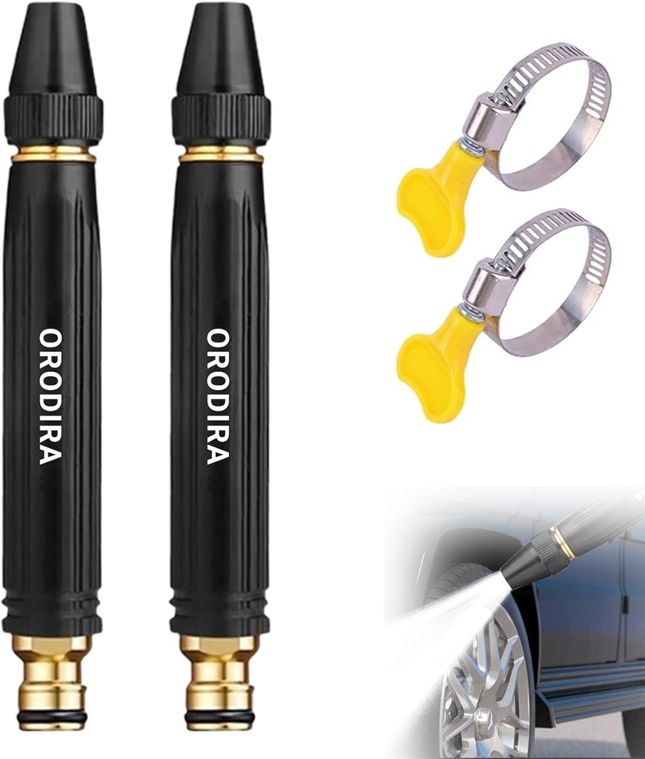 Orodira Powerful High-Pressure Home Car Wash & Garden Sprayer, High Pressure Hose Nozzle, Suitable for Watering Plants and Vegetables and Washing Cars (2PCS)