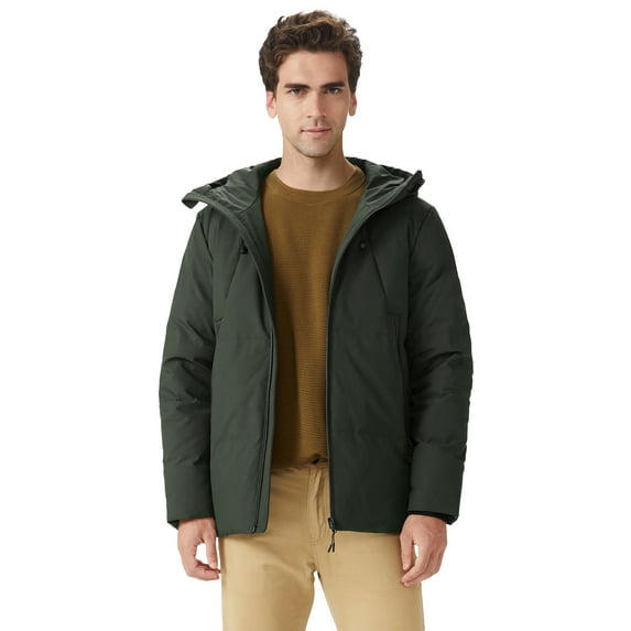 Orolay Men's Puffer Down Jacket Insulated Warm Hooded Winter Coat