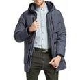 thumbnail image 1 of Orolay Men's Puffy Down Jacket Warm Winter Down Jacket with Multi Pockets Mid Length Down Coat Blue S, 1 of 5