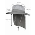 thumbnail image 1 of Orolay Unisex Outdoor Hats Wide Brim Sun Hat with Neck Flap Cover UPF 50+,Lightgrey, 1 of 5