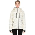 thumbnail image 1 of Orolay Women Warm Down Jacket with Hood Unique Quilting Coat White L, 1 of 6