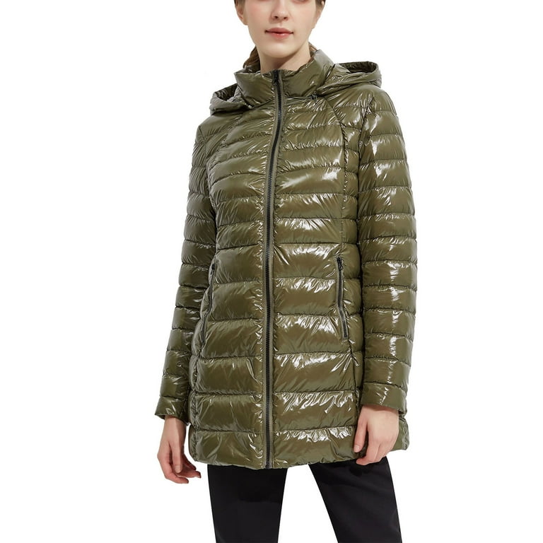 Orolay Down Puffer store Olive Green women's L