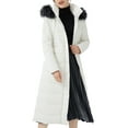 thumbnail image 1 of Orolay Women's Maxi Down Jacket Winter Jacket Casual Down Coat Long Length Down Coat White L, 1 of 5