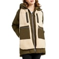 thumbnail image 1 of Orolay Women's Puffer Down Jacket Fleece Down Coat Hooded Jacket Olive 2XL, 1 of 6
