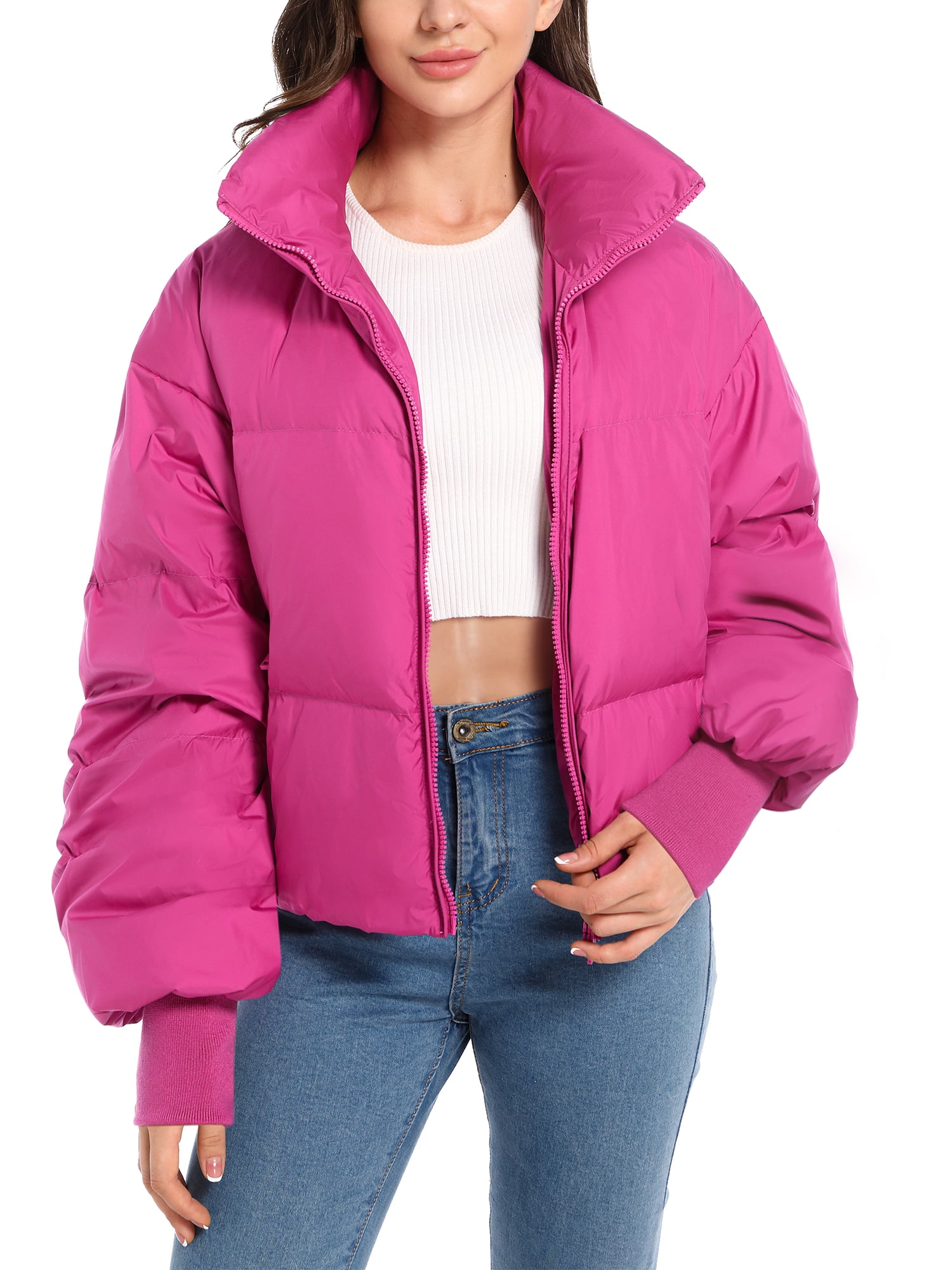 Orolay Women's Puffer Jacket Winter Puffer Jacket Long Sleeve Zipper